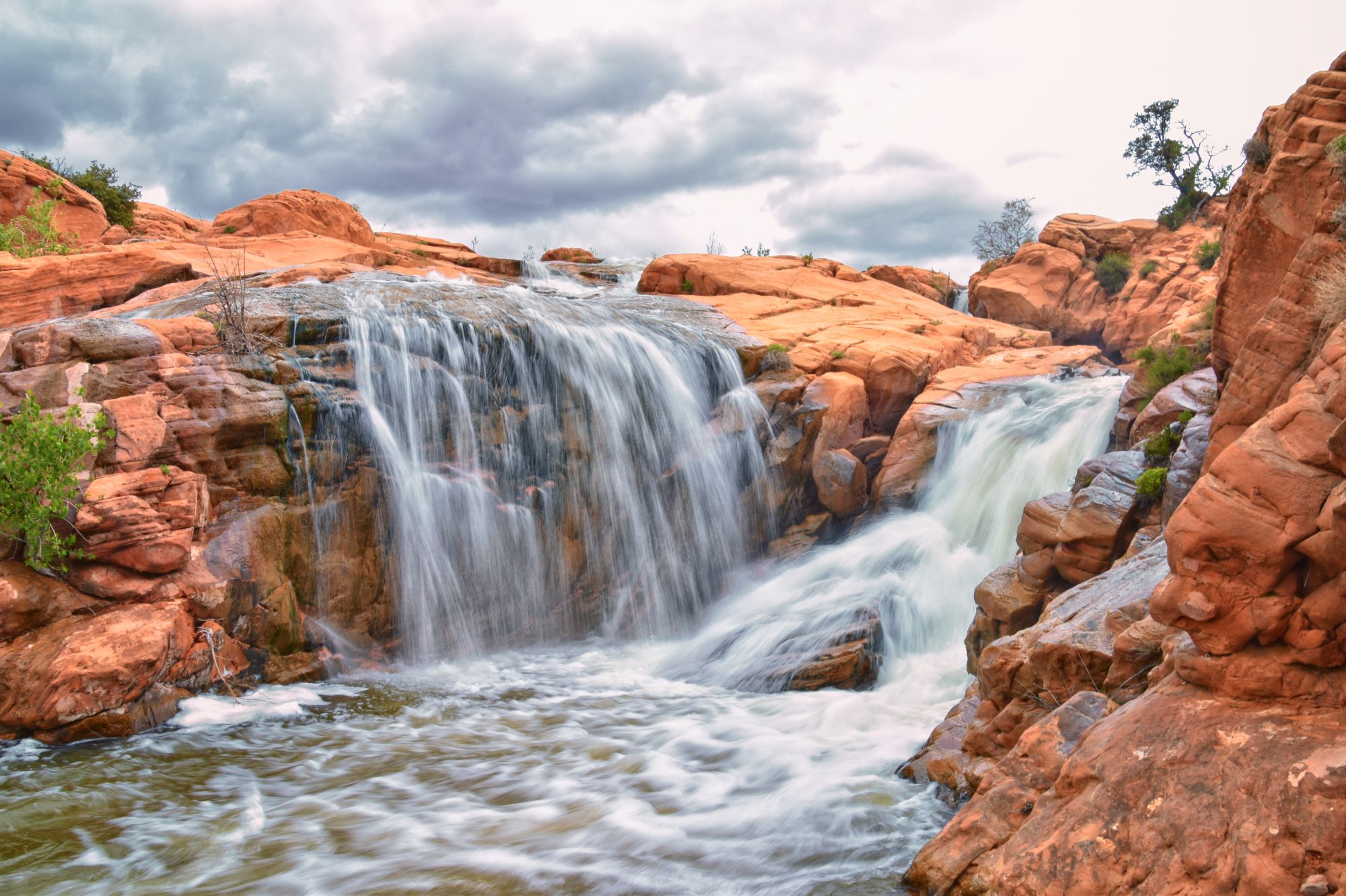 A waterfall in Gunlock State Park.